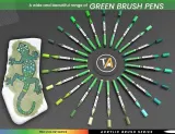 TOOLI-ART акриловые маркеры фломастеры, 22 шт., 1-7 мм Green — фото 3