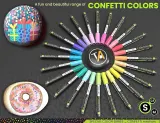 TOOLI акриловые маркеры фломастеры, 24 шт., 3 мм Confetti — фото 3