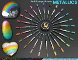 TOOLI-ART акриловые маркеры фломастеры, 24 шт., 0,7 мм Metallic — фото 3