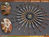 TOOLI-ART акриловые маркеры фломастеры, 3 мм , 22 шт. Brown — фото 3