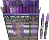 TOOLI-ART акриловые маркеры фломастеры, 22 шт., 0,7 мм Purple — фото 1