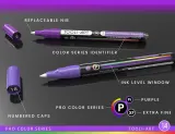 TOOLI-ART акриловые маркеры фломастеры, 22 шт., 0,7 мм Purple — фото 8