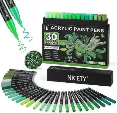 NICETY акриловые маркеры 0,7 мм, 30 шт, Green