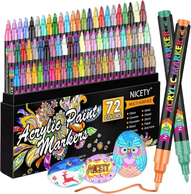 NICETY акриловые маркеры 0,7 мм, 72 шт