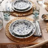 IKEA SILVERSIDA (ИКЕА СИЛВЕРСИДА) — - Тарелка, узор/синяя, 20 см — фото 3