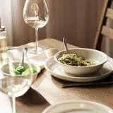 IKEA DAGGASTER (ИКЕА ДАГГАСТЕР) — (ИКЕА)Тарелка глубокая, горошек/светло-бежевый, 19 см — фото 5