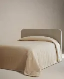 Zara Home - Двустороннее покрывало с будущим боррегито, бежевый, 180х250 см — фото 3