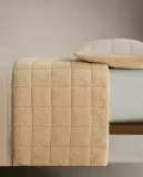 Zara Home - Двустороннее покрывало с будущим боррегито, бежевый, 180х250 см — фото 4
