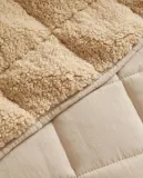 Zara Home - Двустороннее покрывало с будущим боррегито, бежевый, 180х250 см — фото 5