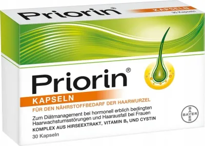 Капсулы для роста волос Priorin в оригинальной упаковке, 30 шт., Германия.