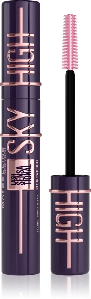 MAYBELLINE NEW YORK Lash Sensational Sky High - Тушь для ресниц, утолщающая и удлиняющая оттенок Plum Twilight, 7 ml