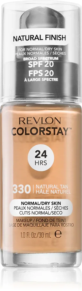 Revlon Cosmetics ColorStay - Тональная основа для нормальной и сухой кожи, 30 мл, оттенок 330 Natural Tan