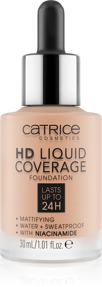 Catrice HD Liquid Coverage - Тональная основа, 30 мл, оттенок 020 Rose Beige