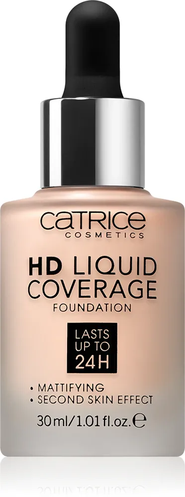 Catrice HD Liquid Coverage - Тональная основа, 30 мл, оттенок 002 Porcelain Beige