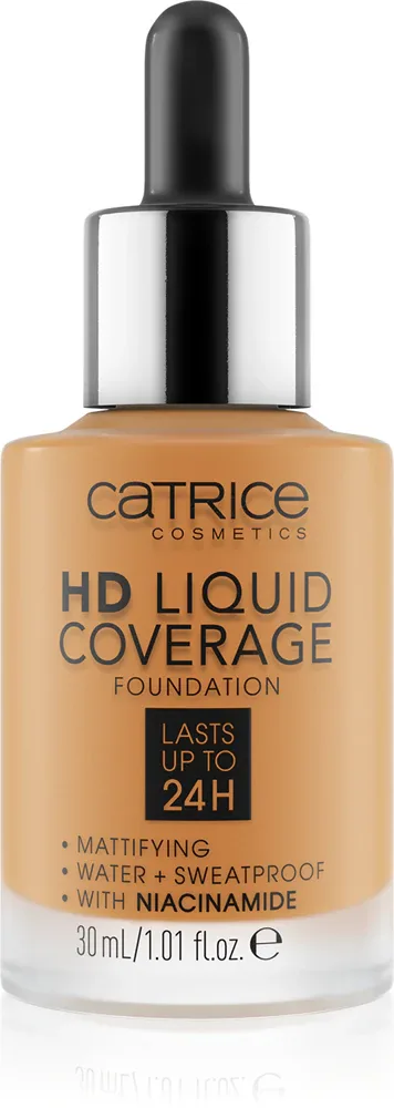 Catrice HD Liquid Coverage - Тональная основа, 30 мл, оттенок 066 Warm Toffee