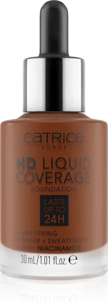 Catrice HD Liquid Coverage - Тональная основа, 30 мл, оттенок 097 Cool Mocha
