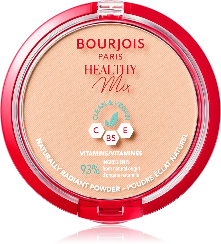 Bourjois Healthy Mix - Пудра матирующая, придающая коже сияющий вид, 10 г, оттенок 02 Vanilla
