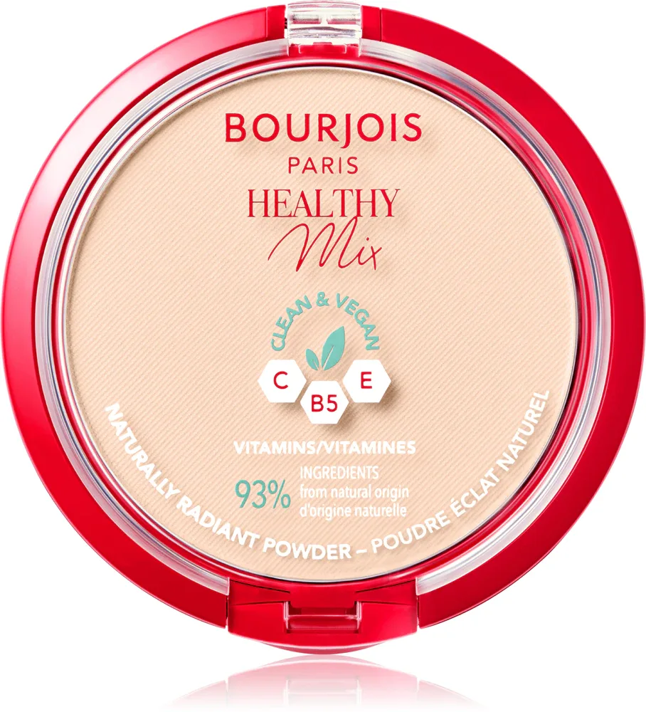 Bourjois Healthy Mix - Пудра матирующая, придающая коже сияющий вид, 10 г, оттенок 01 Ivory