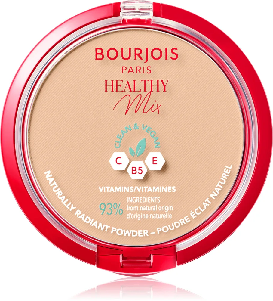 Bourjois Healthy Mix - Пудра матирующая, придающая коже сияющий вид оттенок 04 Golden Beige, 10 g