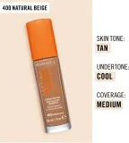 Rimmel Lasting Radiance - Тональная основа с SPF 25, осветляющая оттенок 400 Natural Beige, 30 ml — фото 4