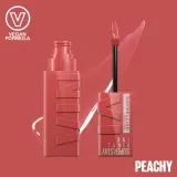 MAYBELLINE NEW YORK SuperStay Vinyl Ink - Долговременная помада в жидкой форме 15 PEACHY, 4 ml — фото 2