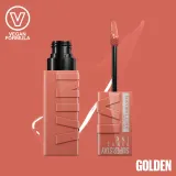 MAYBELLINE NEW YORK SuperStay Vinyl Ink - Долговременная помада в жидкой форме 105 GOLDEN, 4 ml — фото 2