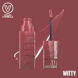 MAYBELLINE NEW YORK SuperStay Vinyl Ink - Долговременная помада в жидкой форме 40 WITTY, 4 ml — фото 2