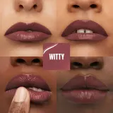 MAYBELLINE NEW YORK SuperStay Vinyl Ink - Долговременная помада в жидкой форме 40 WITTY, 4 ml — фото 3