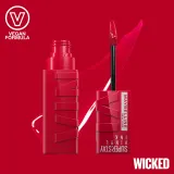 MAYBELLINE NEW YORK SuperStay Vinyl Ink - Долговременная помада в жидкой форме 50 WICKED, 4 ml — фото 2