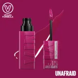 MAYBELLINE NEW YORK SuperStay Vinyl Ink - Долговременная помада в жидкой форме 35 CHEEKY, 4 мл, оттенок 170 UNAFRAID — фото 3