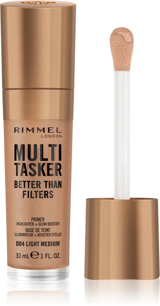 Rimmel Multi-Tasker Better Than Filters - Разглаживающая база для выравнивания тона кожи оттенок 004 Light Medium, 30 ml