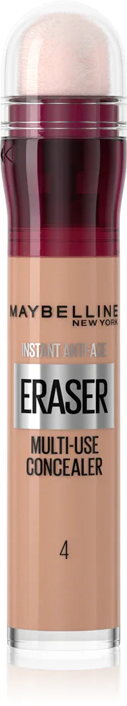 MAYBELLINE NEW YORK Instant Anti Age Eraser - Корректор в жидкой текстуре с аппликатором в виде губки, 6 мл, оттенок 04 Honey
