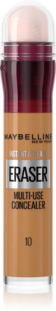 MAYBELLINE NEW YORK Instant Anti Age Eraser - Корректор в жидкой текстуре с аппликатором в виде губки, 6 мл, оттенок 10 Caramel