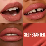 MAYBELLINE NEW YORK SuperStay Matte Ink - Матовая жидкая помада для долговременного эффекта оттенок 130 Self-Starter, 5 ml — фото 4