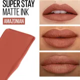 MAYBELLINE NEW YORK SuperStay Matte Ink - Матовая жидкая помада для долговременного эффекта оттенок 70 Amazonian, 5 ml — фото 4