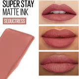 MAYBELLINE NEW YORK SuperStay Matte Ink - Матовая жидкая помада для долговременного эффекта, 5 мл, оттенок 65 Seductress — фото 3