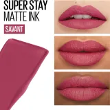MAYBELLINE NEW YORK SuperStay Matte Ink - Матовая жидкая помада для долговременного эффекта, 5 мл, оттенок 155 Savant — фото 4