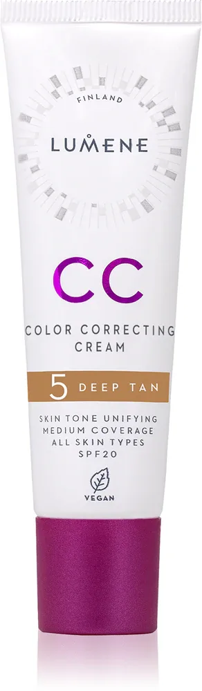 Lumene CC Color Correcting Cream - Корректирующий тональный крем, 30 мл, оттенок 5 Deep Tan (Warm)