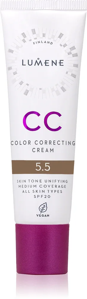 Lumene CC Color Correcting Cream - Корректирующий тональный крем, 30 мл, оттенок 5.5 (Cool)