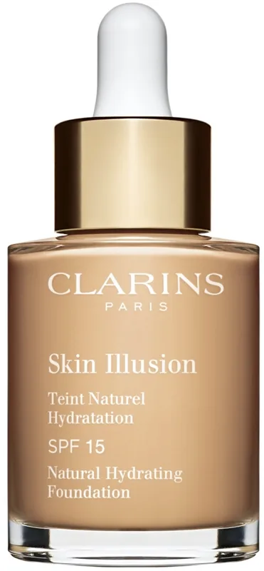 Clarins Skin Illusion Natural Hydrating Foundation - Розовое освещение увлажняющий тональный крем SPF 15 оттенок 106N Vanilla, 30 ml