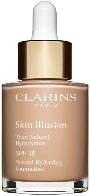 Clarins Skin Illusion Natural Hydrating Foundation - Розовое освещение увлажняющий тональный крем SPF 15 оттенок 109C Wheat, 30 ml