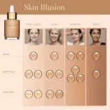 Clarins Skin Illusion Natural Hydrating Foundation - Розовое освещение увлажняющий тональный крем SPF 15 оттенок 102.5C Porcelain, 30 ml — фото 4
