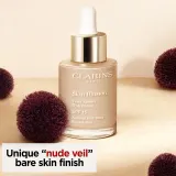 Clarins Skin Illusion Natural Hydrating Foundation - Розовое освещение увлажняющий тональный крем SPF 15 оттенок 110N Honey, 30 ml — фото 5