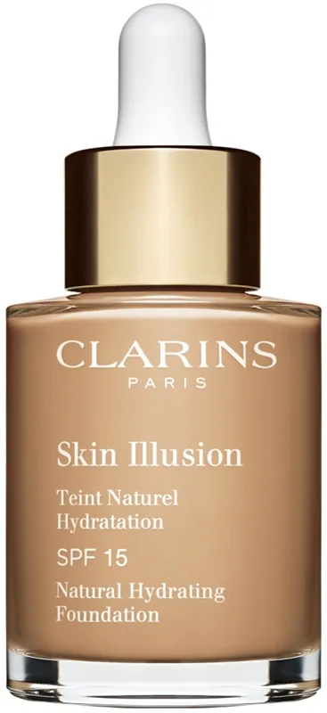 Clarins Skin Illusion Natural Hydrating Foundation - Розовое освещение увлажняющий тональный крем SPF 15 оттенок 111N Auburn, 30 ml