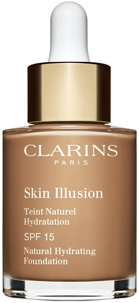 Clarins Skin Illusion Natural Hydrating Foundation - Розовое освещение увлажняющий тональный крем SPF 15 оттенок 114N Cappuccino, 30 ml