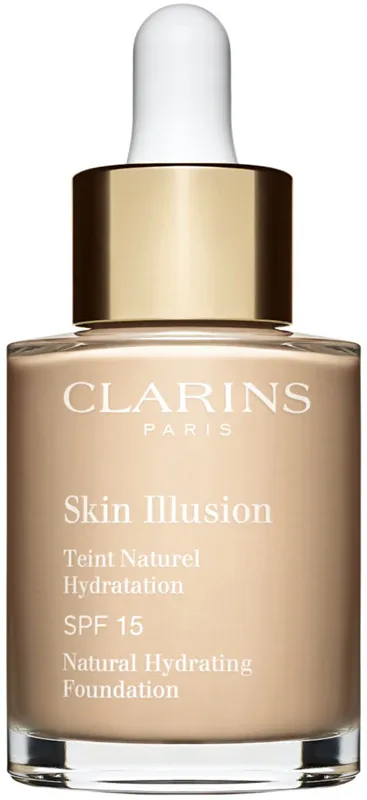 Clarins Skin Illusion Natural Hydrating Foundation - Розовое освещение увлажняющий тональный крем SPF 15 оттенок 103N Ivory, 30 ml