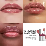 Yves Saint Laurent Loveshine Candy Glaze - Увлажняющий блеск для губ для женщин 15 Showcasting Nude, 3 g — фото 4