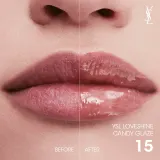 Yves Saint Laurent Loveshine Candy Glaze - Увлажняющий блеск для губ для женщин 15 Showcasting Nude, 3 g — фото 5