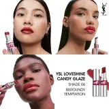 Yves Saint Laurent Loveshine Candy Glaze - Увлажняющий блеск для губ для женщин 6 Burgundy Temptation, 3 g — фото 6