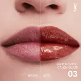 Yves Saint Laurent Loveshine Candy Glaze - Увлажняющий блеск для губ для женщин 44 Nude Lavalliere, оттенок 3 Cacao No Boundary — фото 4